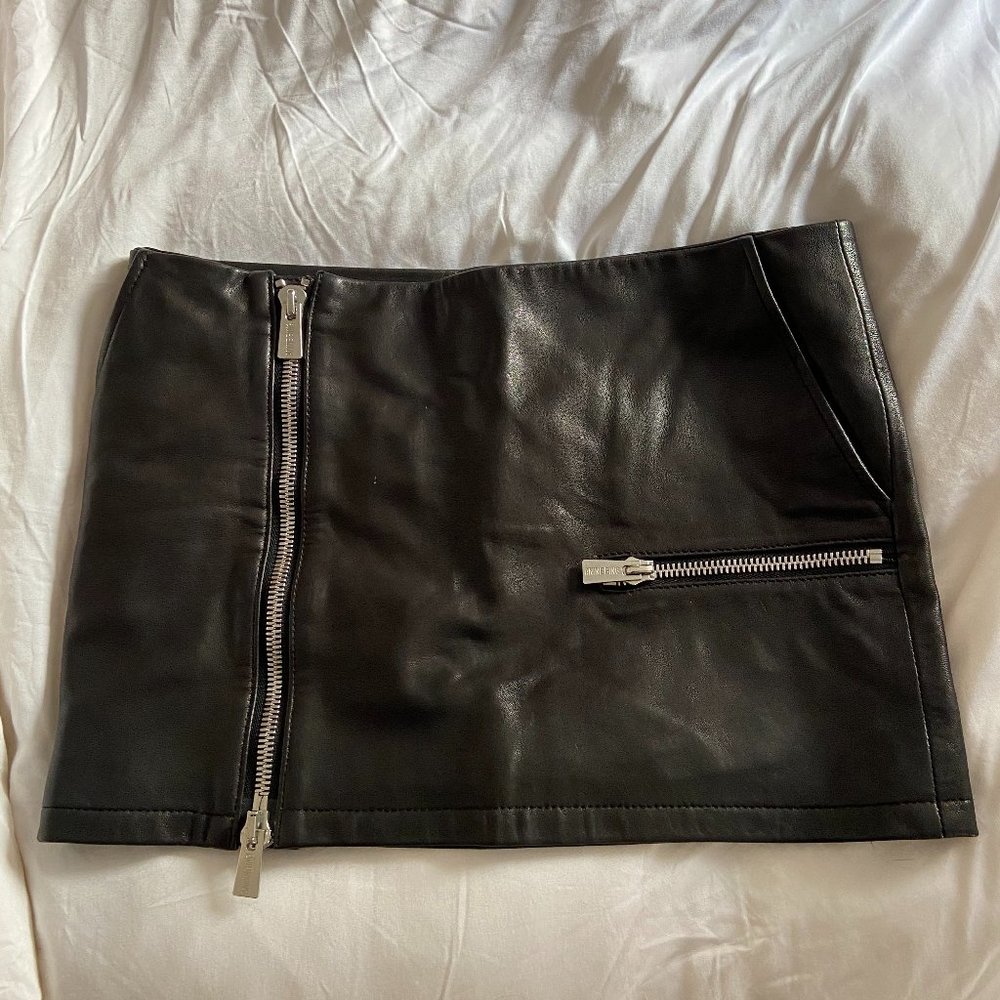 Anine Bing Biker Leather Skirt